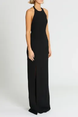 Elizabeth and James Ventus Halter Neck Twill Gown in Black Size 12 for rent on The Volte - image 3