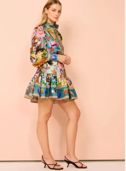 Alemais Evergreen Mini Dress Multi Size 12 for rent on The Volte - image 6