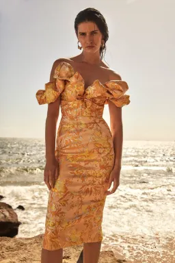 Eliya the Label Brielle Midi Dress Floral Size 10 for rent on The Volte - image 4