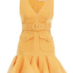 Zimmermann Super Eight Safari Mini Dress Mango Size 8/ 0 for rent on The Volte - image 4