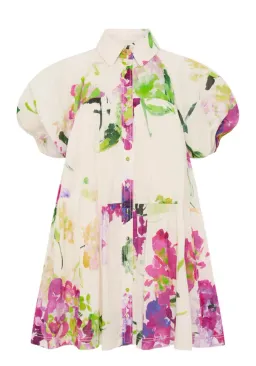 Aje Pablo Smock Mini Dress Wild Hydrangea Size 8  for rent on The Volte - image 3