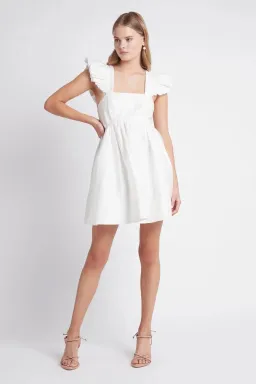 AJE Midsummer Mini Dress Ivory Size 12 for rent on The Volte - image 1