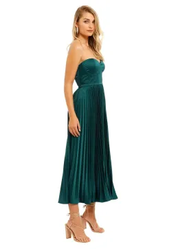 Elle Zeitoune Milan Midi Dress in Emerald Green Size 6 for rent on The Volte - image 1