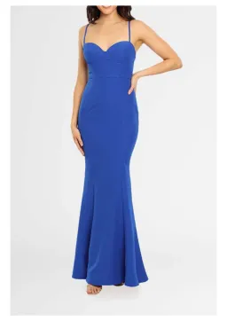 Elle Zeitoune Louisa Bustier Style Gown in Blue Size 12 for rent on The Volte - image 1