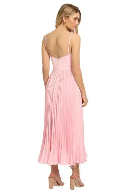 Elle Zeitoune Strapless Bustier Midi Dress in Pink Size 14 for rent on The Volte - image 3