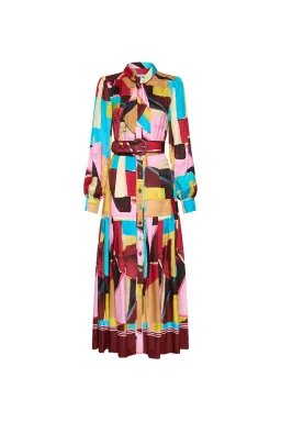 Rebecca Vallance Bastille Button Midi Dress Multi Size 12 for rent on The Volte - image 3