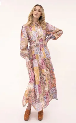 Kachel May Maxi Linen Shirt Dress  for rent on The Volte - image 3