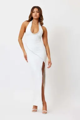 Bianca & Bridgett Laura Pearl Dress White Size 6 for rent on The Volte - image 1
