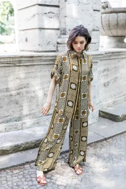 Alemais Dimi Jacquard Shirt and Pant Set Print Size 8 for rent on The Volte - image 3