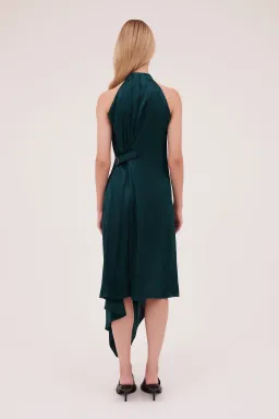 Bianca Spender Isabella Silk Midi Dress Green Size 8 for rent on The Volte - image 3