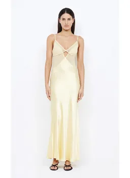 Bec & Bridge Margot V Maxi Dress in Butter Yellow Size 6  for rent on The Volte - image 1