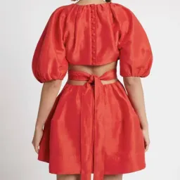 Aje Psychedelia Cutout Mini Dress Red Size 14 for rent on The Volte - image 3