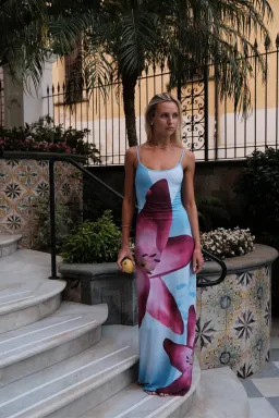 With Harper Lu Slip Dress Sky Lily Floral  Size 8 for rent on The Volte - image 1