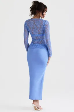 House of CB Phoebe Top & Clara Skirt Set Blue Size L/Au 12 for rent on The Volte - image 3