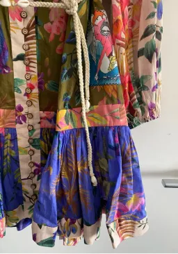 Zimmermann Tropicana Print Belted Mini Dress Multi-colored Size 0 / AU 8 for rent on The Volte - image 4