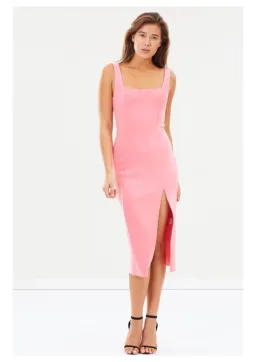 Bec & Bridge Hibiscus Islands Midi Dress Pink Size 8 for rent on The Volte - image 1