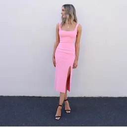 Bec & Bridge Hibiscus Islands Midi Dress Pink Size 8 for rent on The Volte - image 4