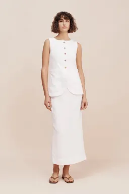 Posse Emma Vest and Skirt Set White Size S / AU 8 for rent on The Volte - image 2