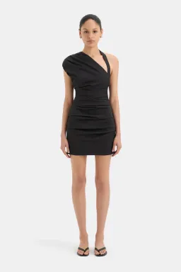 Sir the Label Azul Gathered Mini Dress Black Size 1 / AU 8 for rent on The Volte - image 1