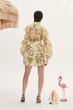 Alemais Eden Long Sleeve Blouse and Skirt Set Multi Floral Size 8  for rent on The Volte - image 2