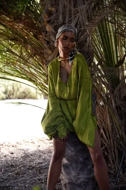 Rat & Boa Harlequin Dress Cypress Green Size L / AU 12 for rent on The Volte - image 1