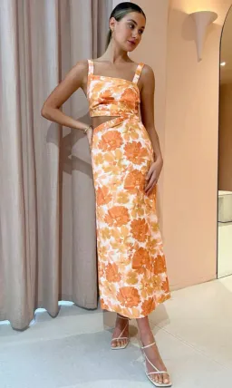 Significant Other Elena Midi Dress In Scarlet Poppy Size 10 for rent on The Volte - image 2