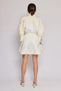 Acler Vienna Dress in Cannoli Cream Mix Size 10 for rent on The Volte - image 2