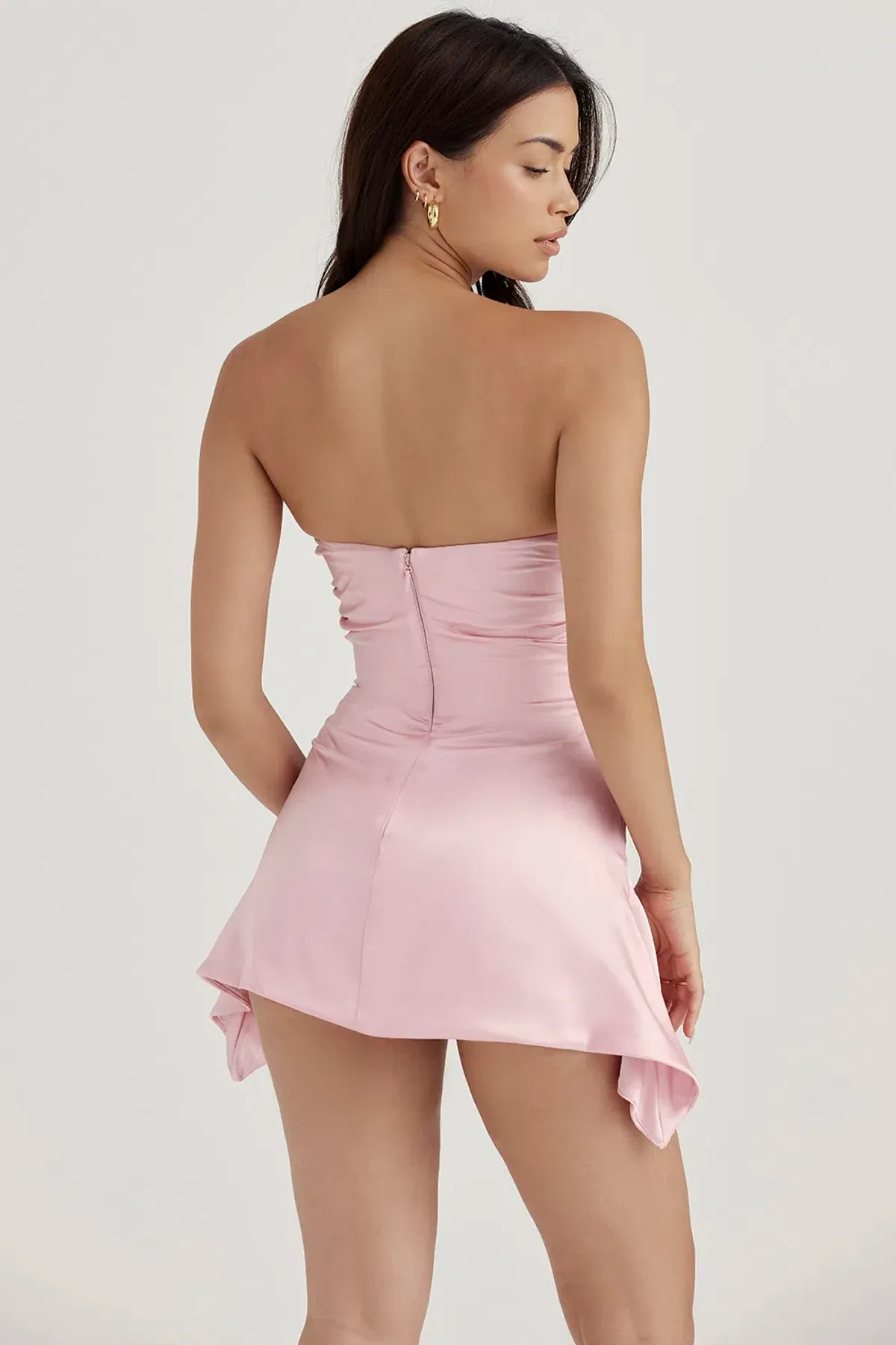 House of CB Jasmine Draped Strapless Corset Mini Dress Rose Pink Size L / AU 12 - Image 3