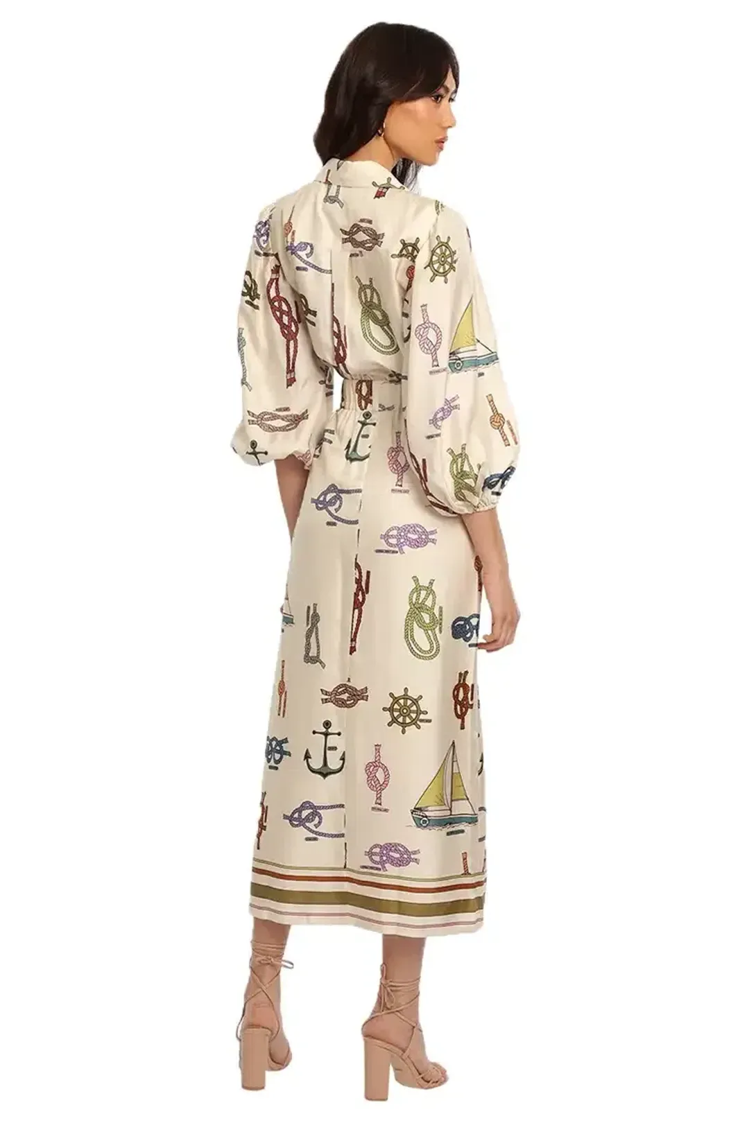 Alemais Ships Ahoy Midi Dress Multi Size 8 for rent on The Volte - main image