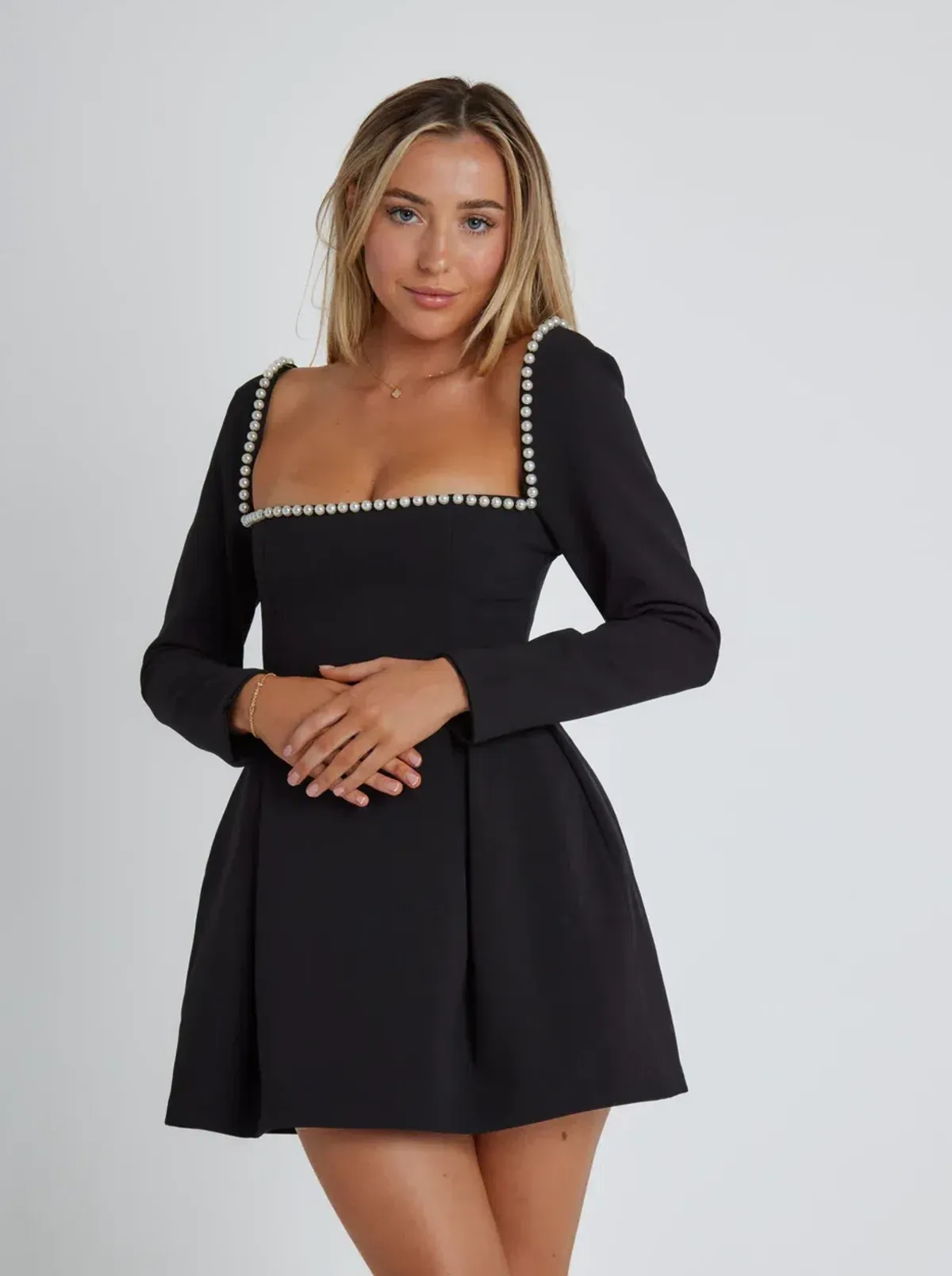 Odd Muse The Ultimate Muse Pearl Mini Dress in Black Size 10 - Image 2