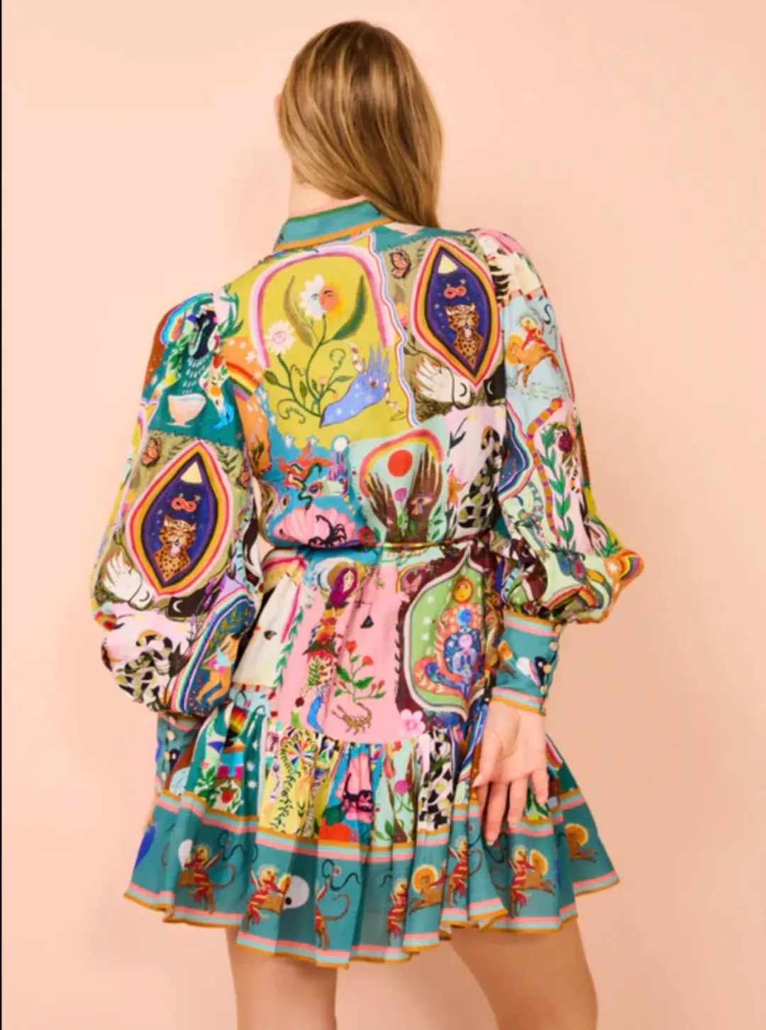 Alemais Evergreen Mini Dress Multi Size 6 for rent on The Volte - main image