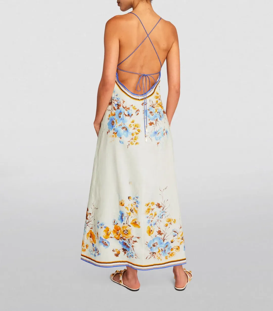Zimmermann Halcyon Slip Midi Dress Floral Size 2 / AU 12 for rent on The Volte - main image