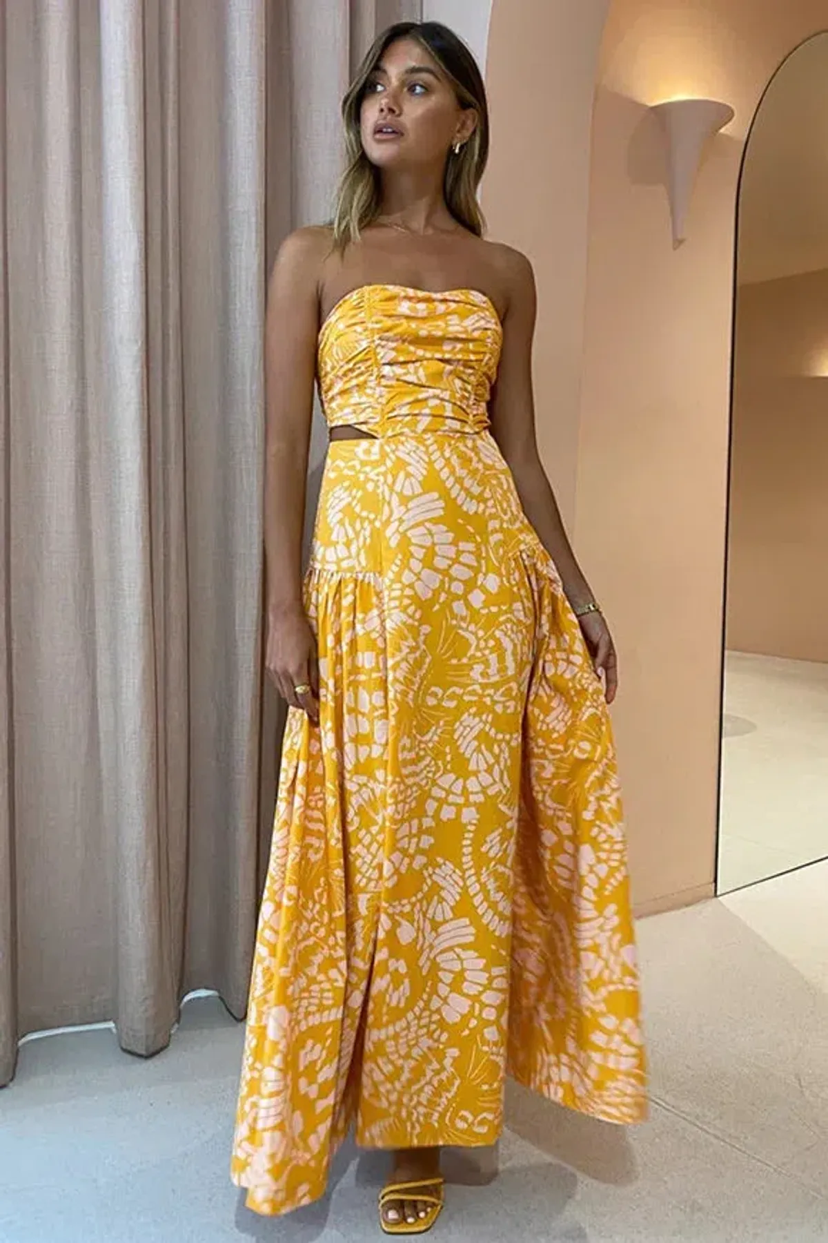 Mon Renn Monarch Maxi Dress Orange Size 8 - Image 2