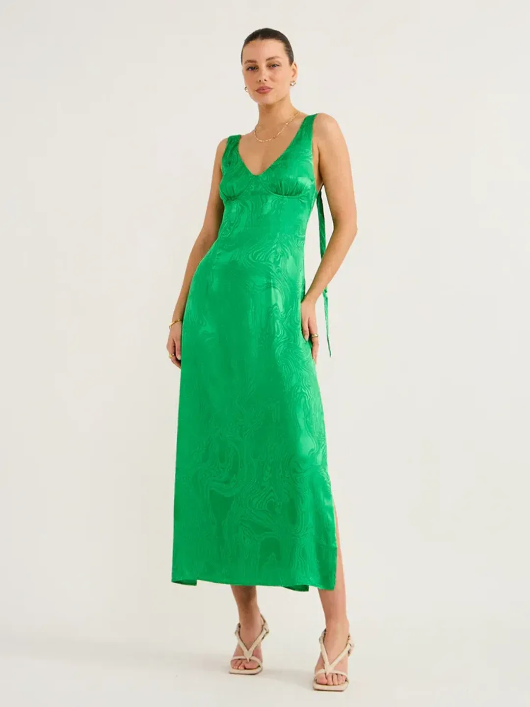 Roame Eiden Dress Emerald Marmo Size 1 / AU 8 for rent on The Volte - main image