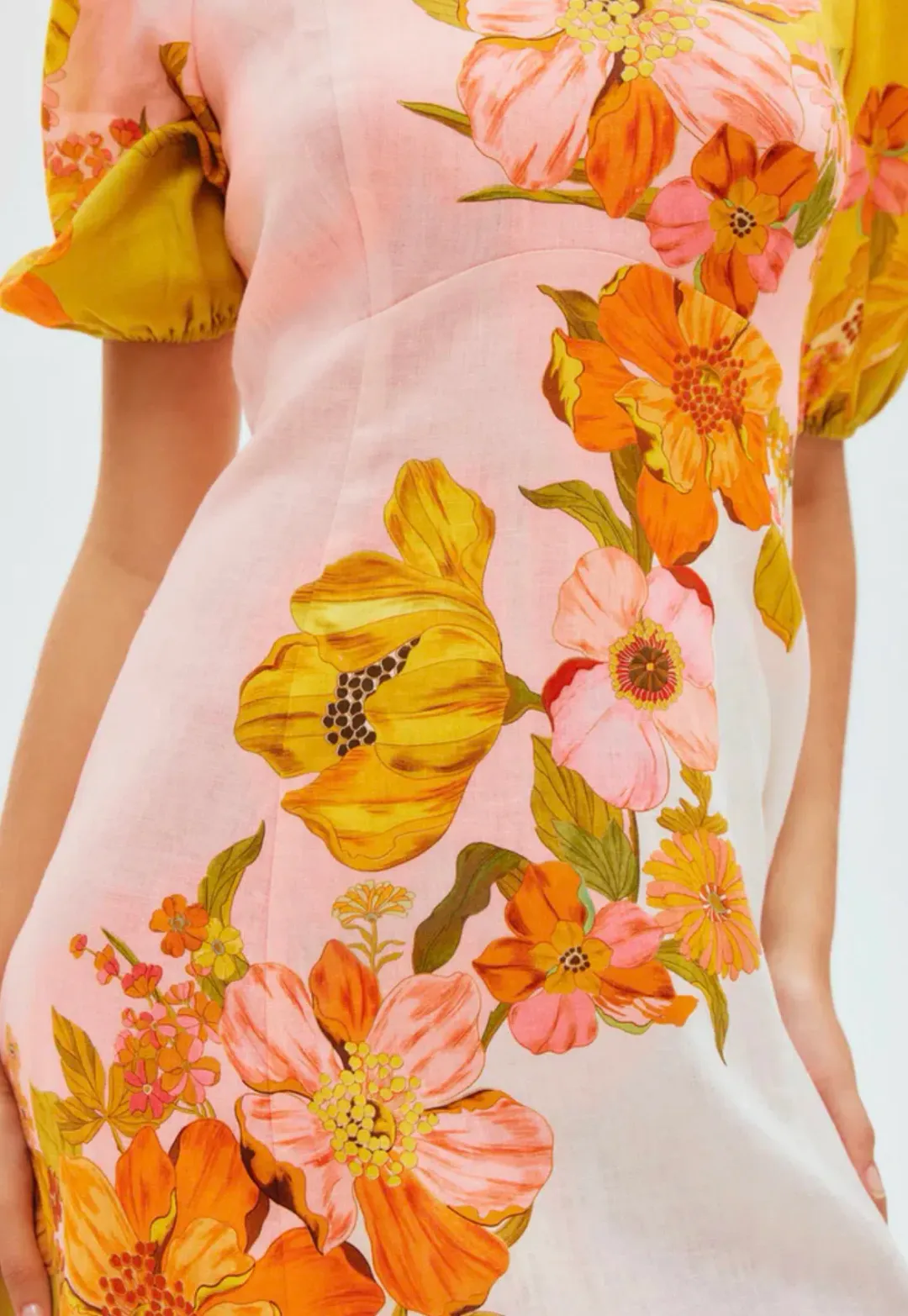 Alemais Silas Day Dress Print Size AU 8 for rent on The Volte - main image