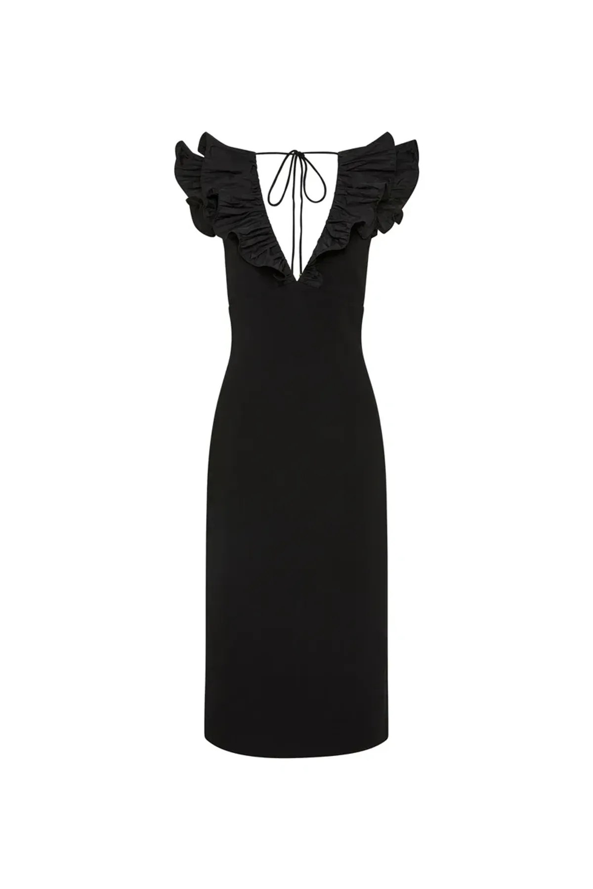 Rebecca Valance Chloe Midi Dress in Black Size AU 8 - Image 5