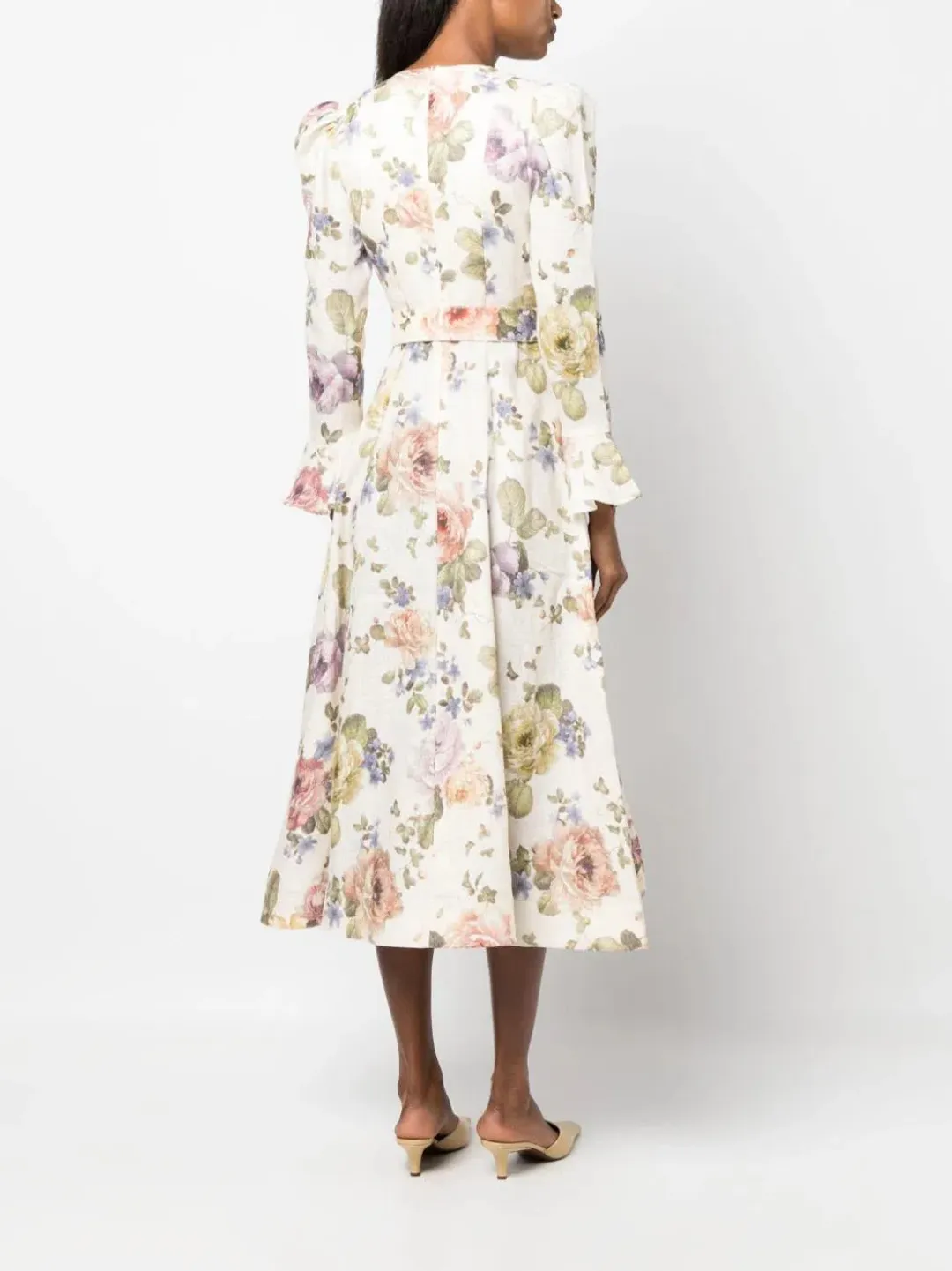 Zimmermann Luminosity Midi Dress Floral Size 2 / AU 12 for rent on The Volte - main image