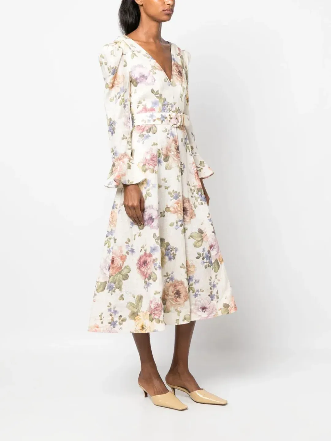 Zimmermann Luminosity Midi Dress Floral Size 2 / AU 12 for rent on The Volte - main image