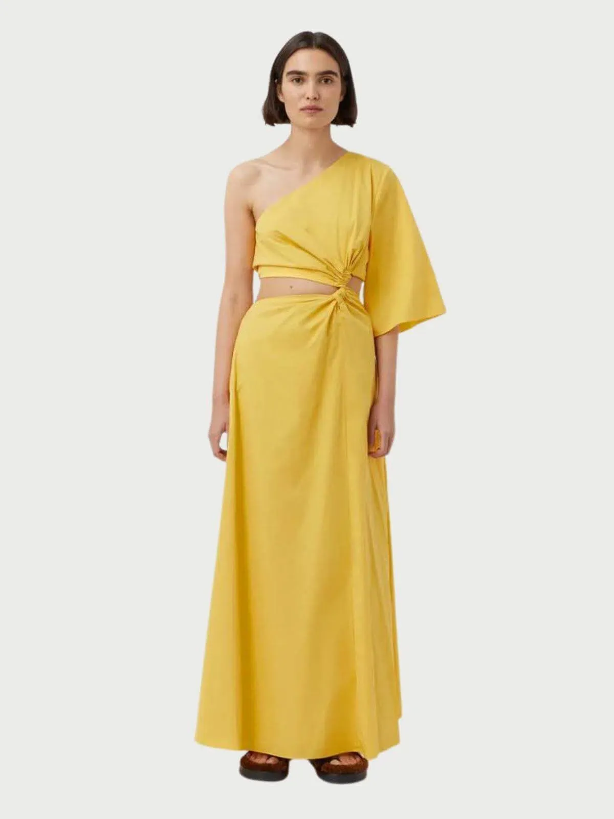 Camilla & Marc Wally One Shoulder Cut Out Maxi Dress in Yellow Size 10 - Image 2