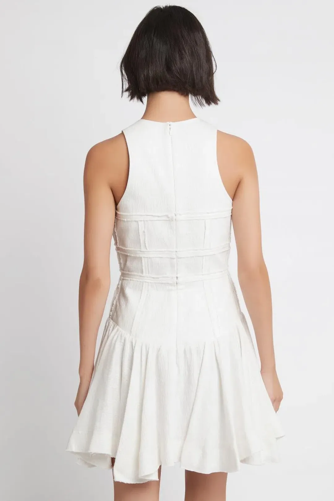 Aje Tidal Corset Mini Dress Ivory Size 10  for rent on The Volte - main image