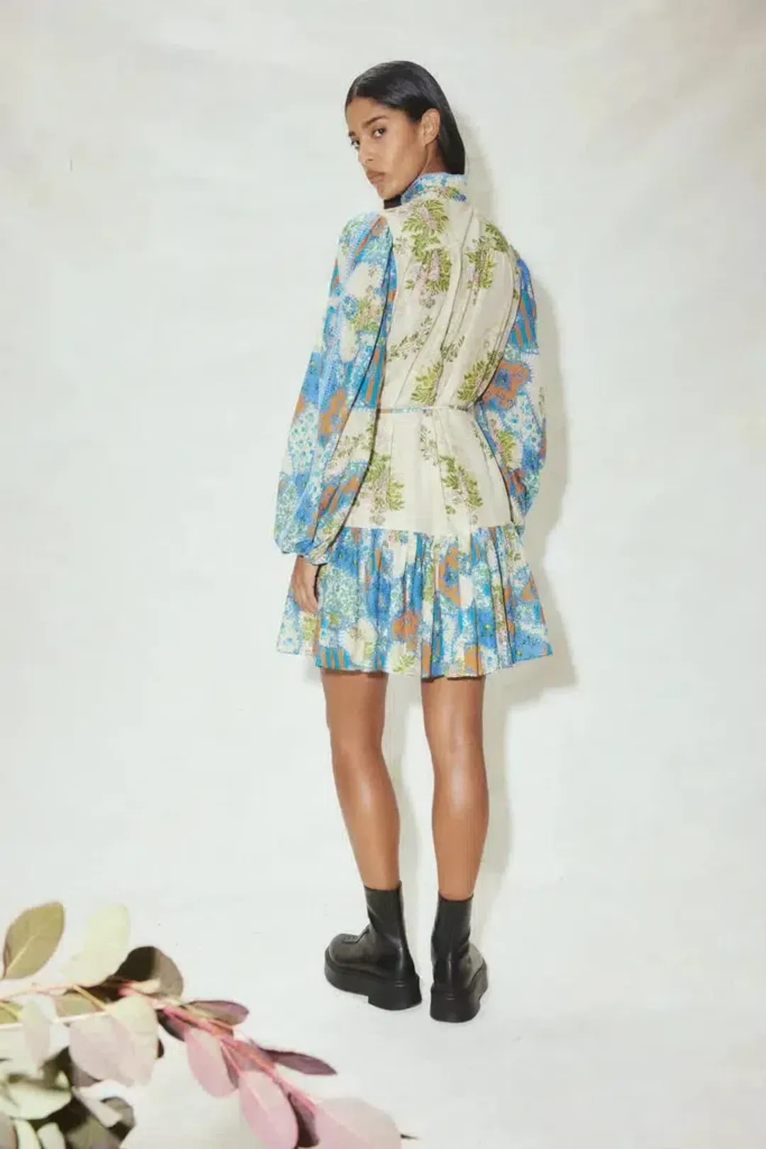 ALEMAIS Skye Patchwork Mini Dress  for rent on The Volte - main image