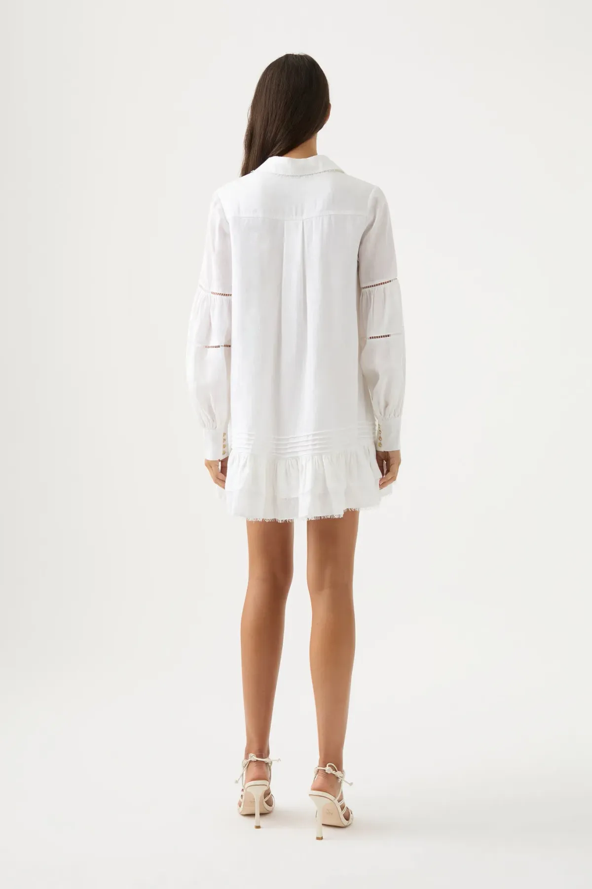 Aje Lotus Shirt Dress White Size 8 - Image 2