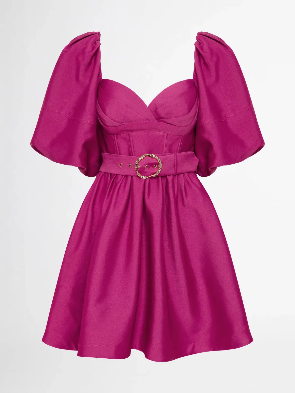 Sheike Sienna Puff Sleeve Mini Dress Raspberry Size 8 - Image 4