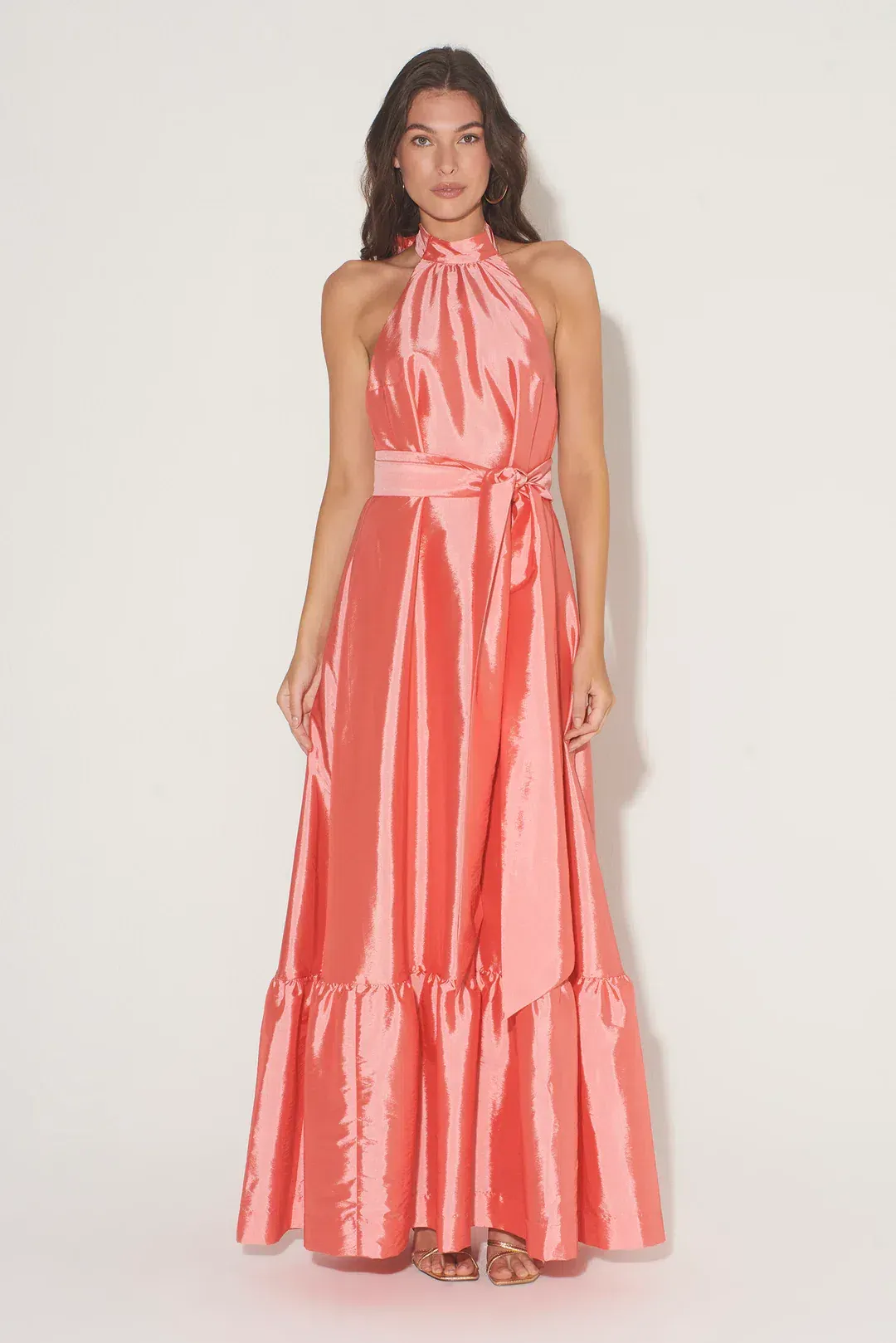 Hansen & Gretel Gateau Gown in Watermelon Pink Size S / AU 8 for rent on The Volte - main image