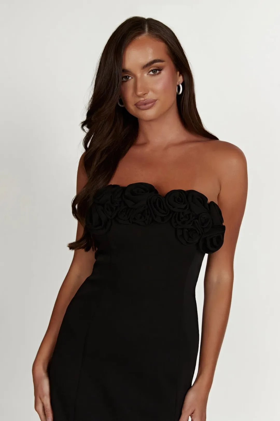 Meshki Brooks Rose Mini Dress Black Size XL / AU 14 for rent on The Volte - main image