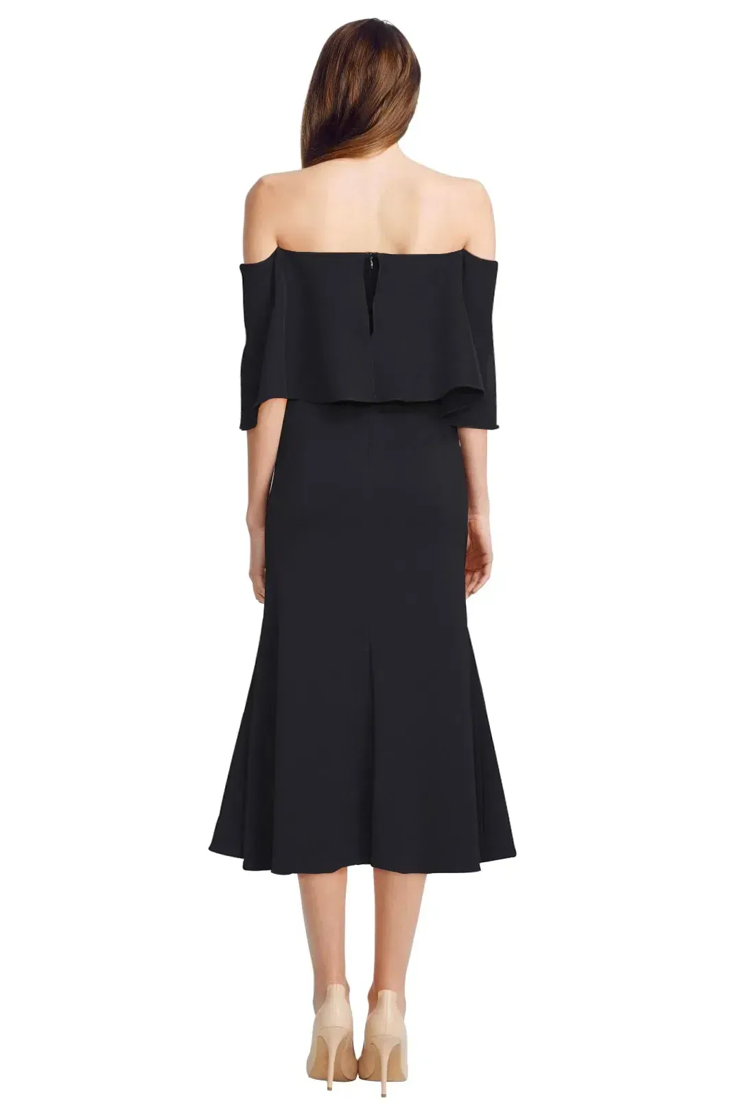 Camilla and Marc Bridal Off Shoulder Dress Navy Size 6 for rent on The Volte - main image