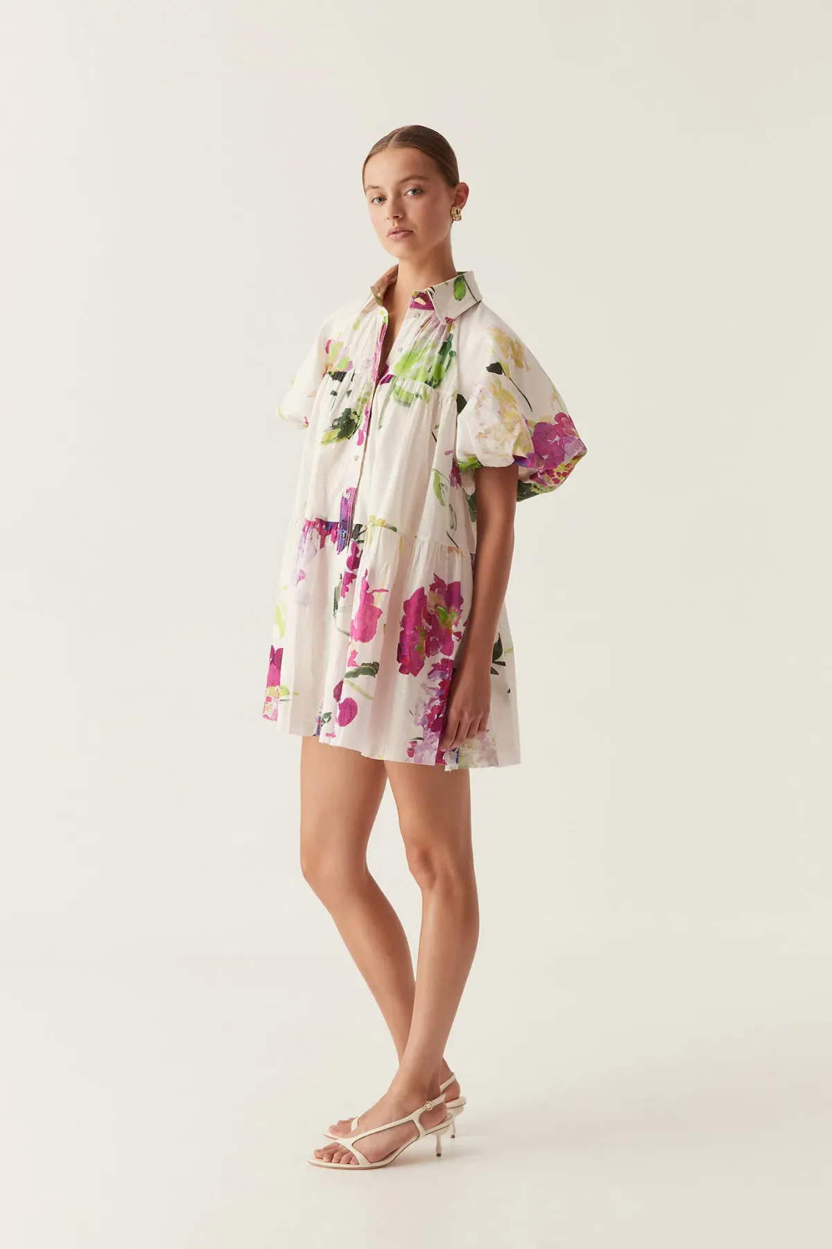 Aje Pablo Smock Mini Dress Floral Size 8 - Image 1