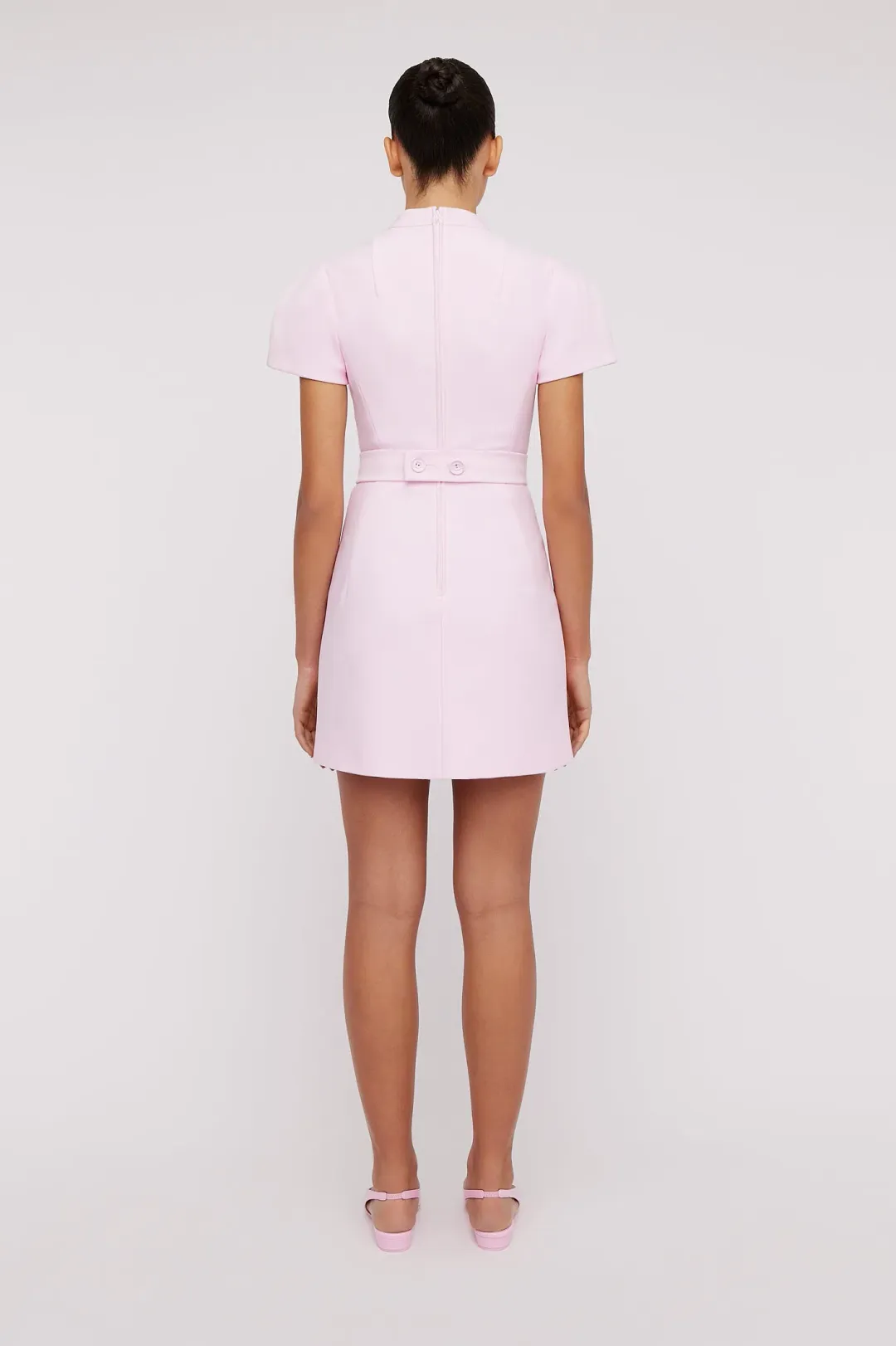 Scanlan Theodore Italian Milano Button Dress in Pink Size XS / AU 6 for rent on The Volte - main image