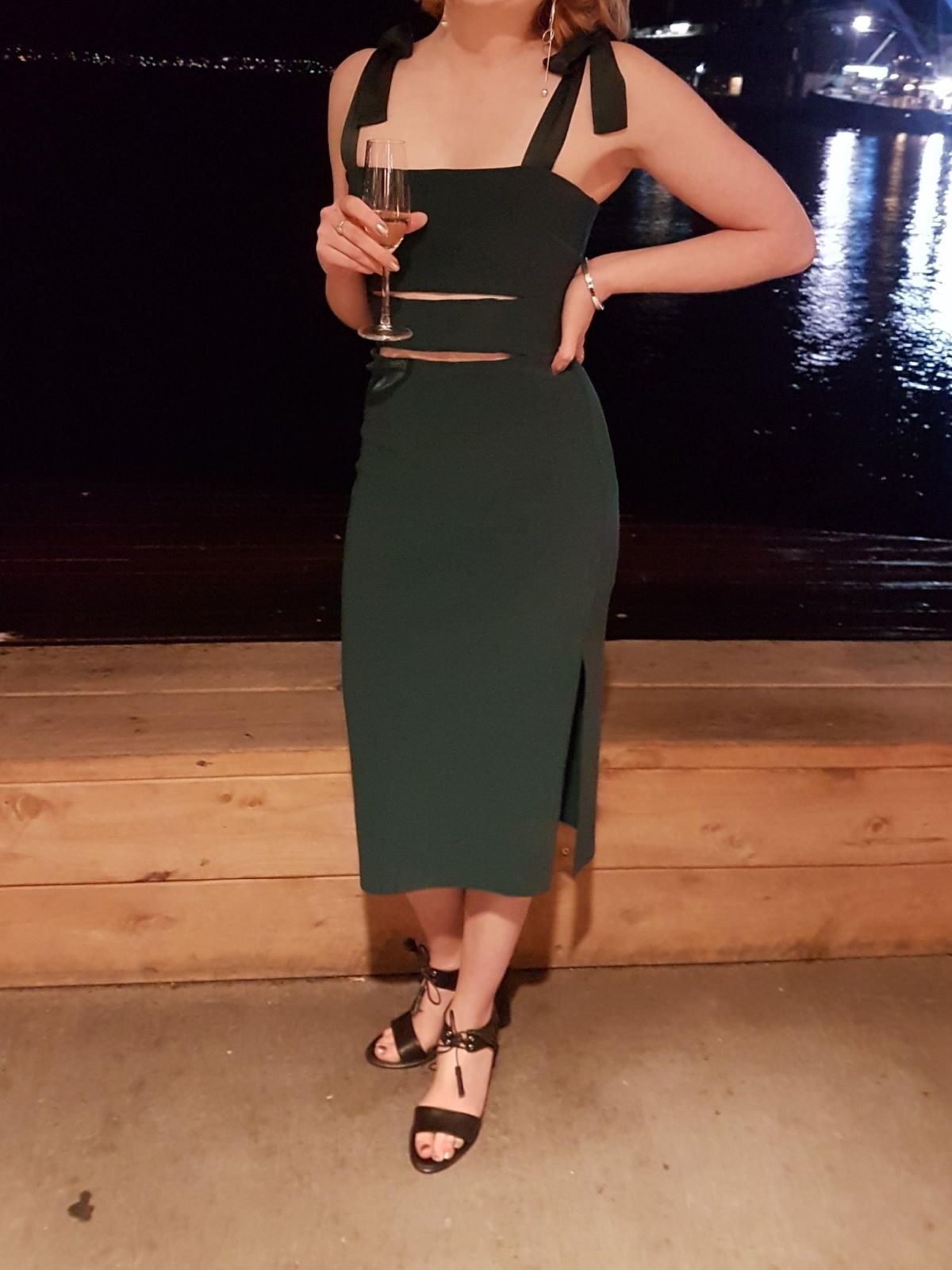 Tasha Cut Out Midi Dress | Size 12 | Bec & Bridge - Image 1