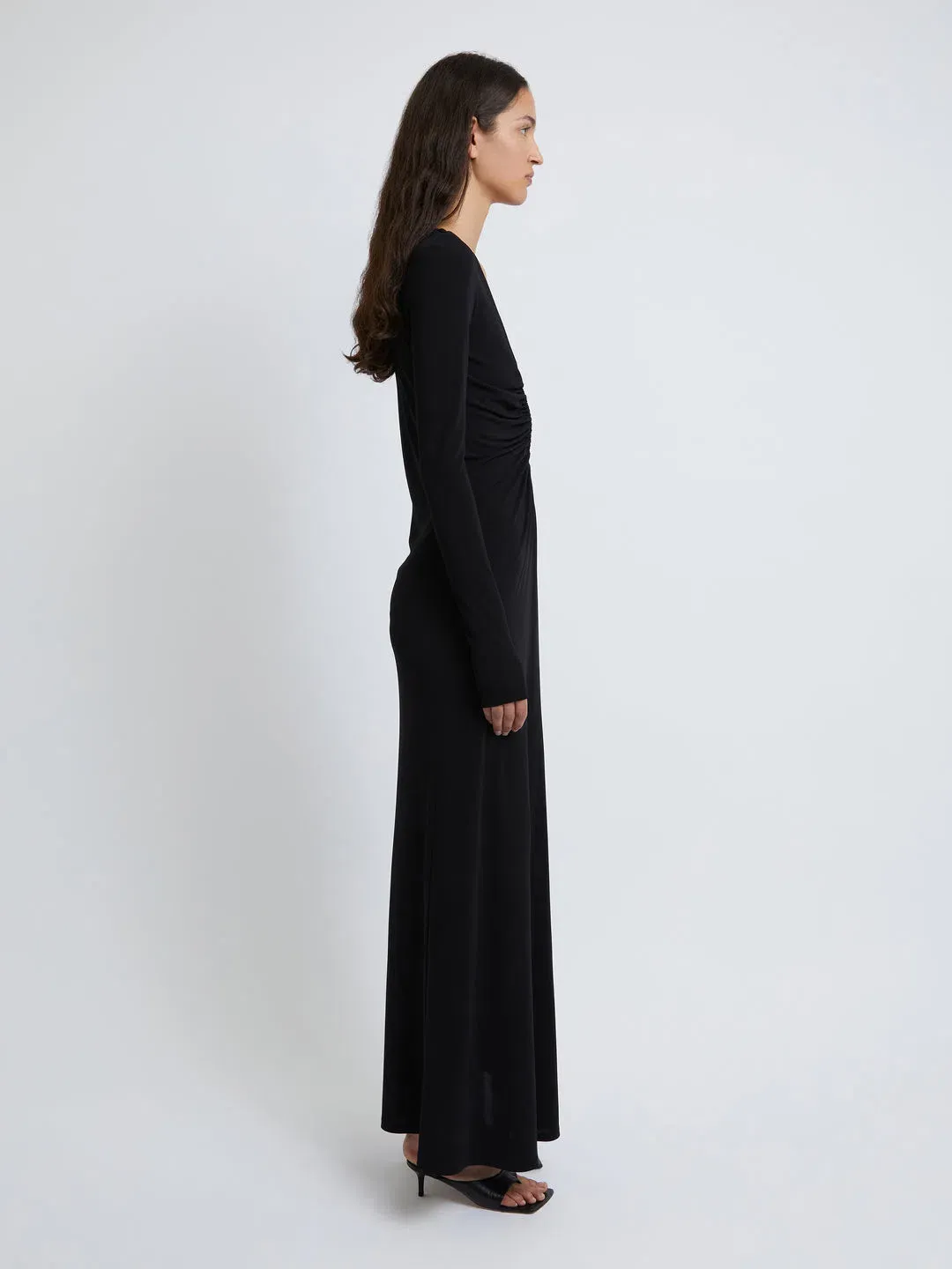 Christopher Esber Arced Palm Long Sleeve Dress Black Size 8 for rent on The Volte - main image